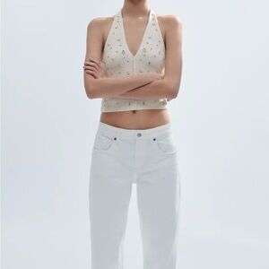 Zara Viral Jewelled Halter Top